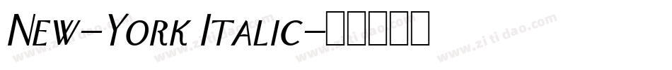 New-York Italic字体转换